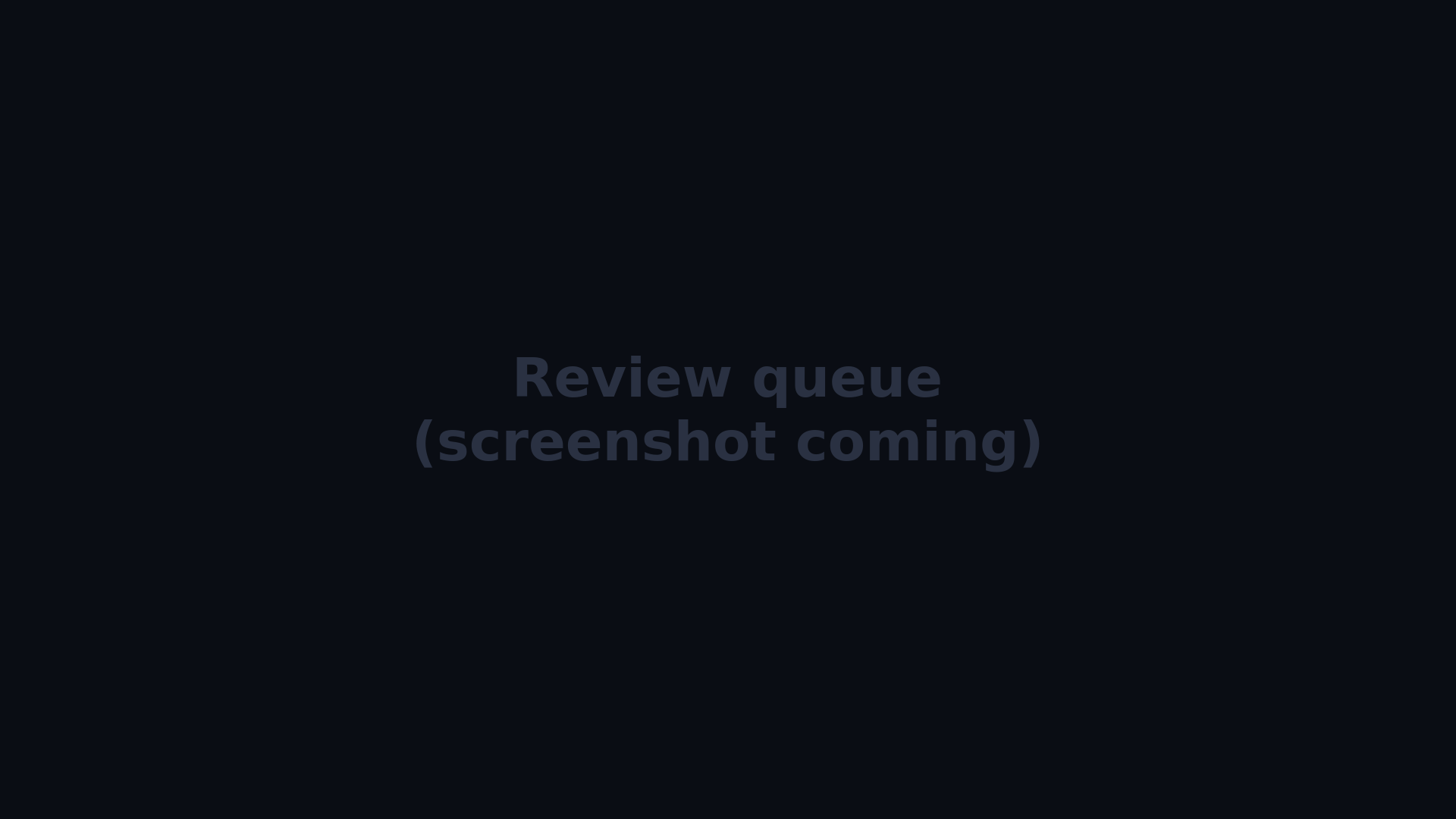 Review queue — screenshot placeholder